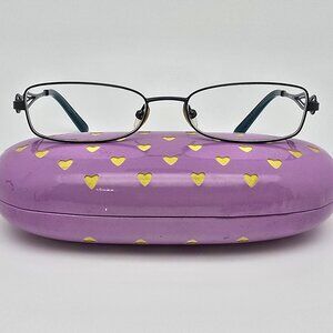 Thalia Emilia Green Burgundy Rectangular Eyeglasses Frame w/ Case 50-16-130